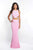 Intrigue - 430 Two piece Beaded Cutout Long Dress In Pink