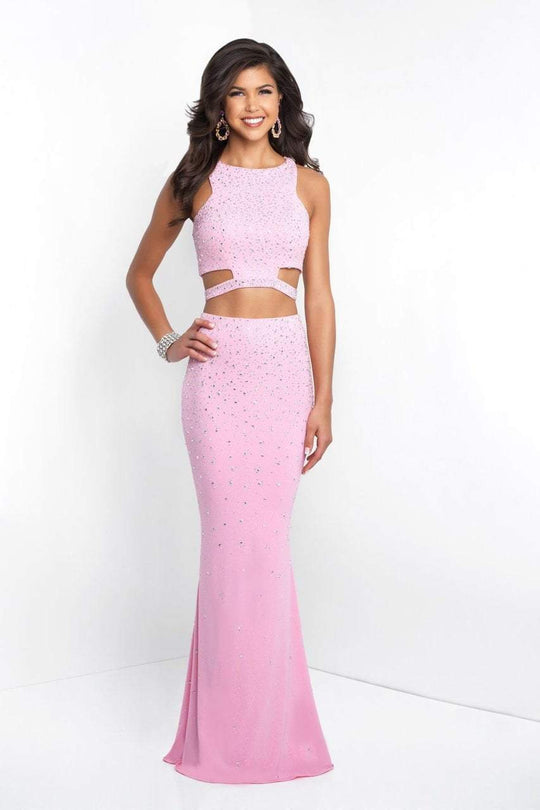 Intrigue - 430 Two piece Beaded Cutout Long Dress In Pink