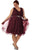 Ruched V-Neck Tulle A-Line Cocktail Dress SC8074