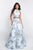 Intrigue - 413 Two Piece Halter Beaded Organza Prom Dress In White and Multi-Color