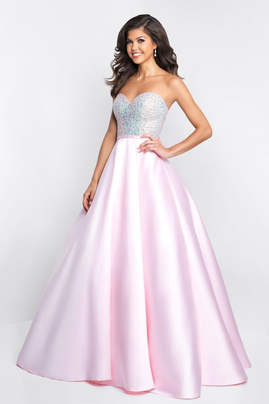 Blush - C1073 Crystal Beaded Sweetheart Ballgown In Pink