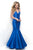 Blush - Sweetheart Long Mikado Mermaid Gown 11219 in Blue