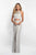 Intrigue - 407 Two Piece Bejeweled Halter Metallic Long Dress In Gold