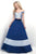 Blush - Two Piece Off Shoulder Ballgown 5623 in Blue