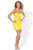 Blush - Ornate Applique Sweetheart Sheath Cocktail Dress 9382 in Yellow