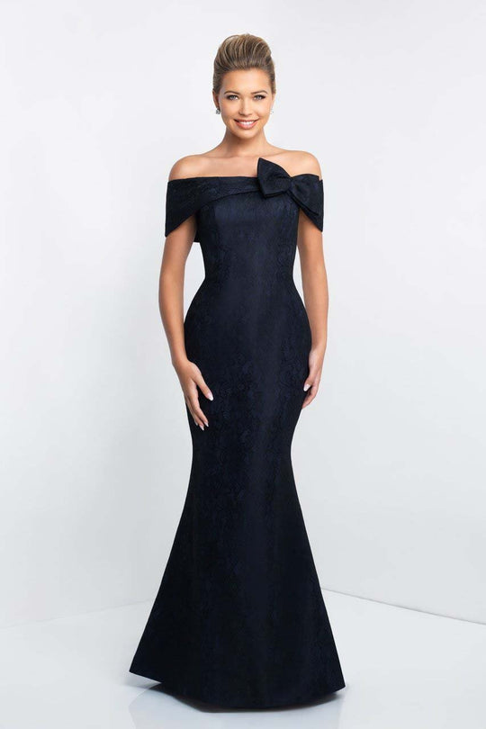 Blush - S2021 Off-Shoulder Lace Mermaid Gown In Black and Blue