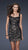La Femme - Embellished Pleated Square Neck Sheath Dress 16940 In Black and Neutral