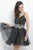 Blush - Sleeveless V Neck with Wide Waistband 9669 in Black
