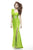 Janique 7008 - One-Shoulder Ruffle Strap Sweetheart Cocktail Dress in Green