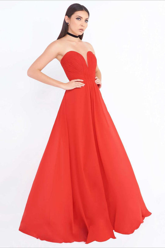 Ieena Duggal  - Bustier Gown Style 55102I in Red