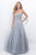 Blush - Bejeweled Modified Sweetheart Tulle Ball Gown 5615 In Gray