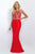 Halter Style Jewel Long Sheath Dress 11111