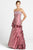 Blush - Rose Embellished Sequined Long Dress 9214 In Pink