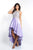 Blush - C1037 Beaded Bateau Neck High Low Dress In Purple