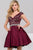 Gorgeous Lace Ornate V-Neck A-Line Cocktail Dress 47660