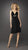 La Femme - Ruched V-Neck A-line Dress 12764 in Black