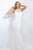 Blush - Beaded High Neck Jersey Trumpet Gown 11119 in White