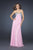 La Femme - Ethereally Sequined Sweetheart Empire Gown 16977 In Pink