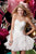 Alyce Paris Flared Ruffles Strapless Cocktail Dress 3545 in White