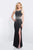 Intrigue - 402 Embellished Bateau Sheath Dress In Black