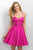 Blush - Zip Detail Sweetheart A-Line Dress 11177 In Pink
