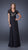 La Femme - Ornate Lace Illusion A-Line Gown with Short Sleeves 19876 In Black