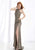 Lush by Jasz Couture - Embellished High Halter Sheath Dress 1339 in Gray