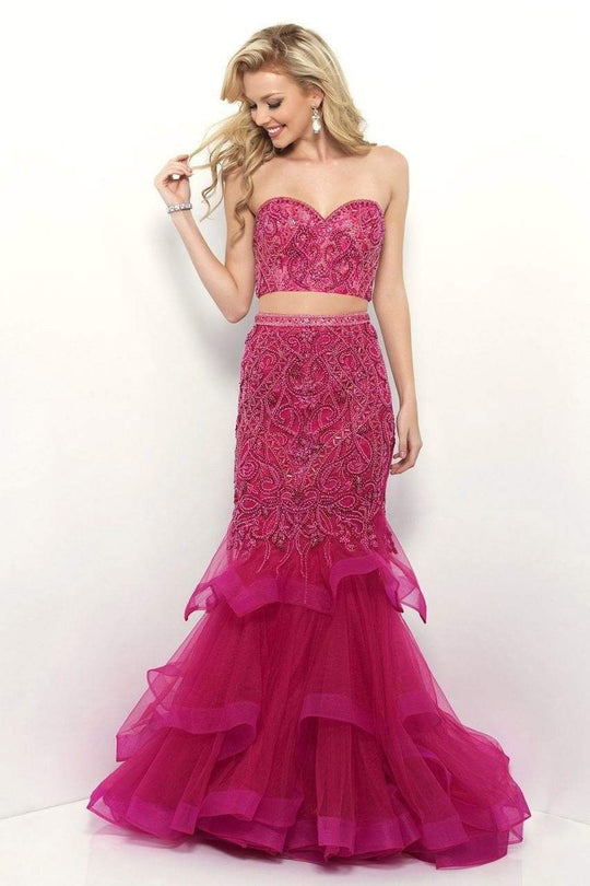 Blush - Sweetheart Tulle Mermaid Dress 11339 in Pink