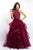 Blush - 5654 Embellished High Halter A-line Dress In Red