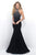 Blush - Beaded High Neck Trumpet Dress 11300 In Black and Gray