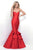 Strapless Sweetheart Tiered Mermaid Gown 11320