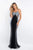 Blush - C1000 Embellished V-neck Sheath Dress In Black