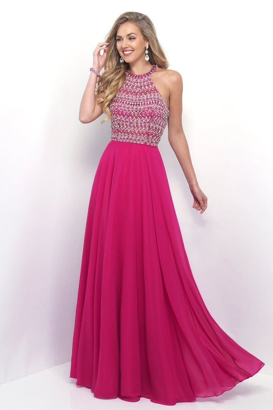 Crystal Jewel Embellished Halter Style Gown 11251