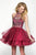 Blush - 11616 Rhinestone Accented High Halter Tulle A-line Dress