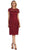 May Queen - Short Sleeve Sheer Scalloped Lace Formal Dress