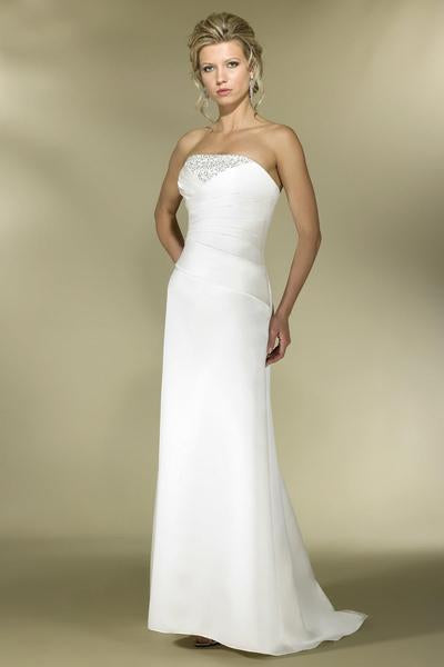 Alexia Designs - IB02 Beaded Strapless Pleated Bridal Dress
