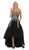 May Queen - MQ1627 Gilt-Appliqued Sweetheart High Low Gown In Black
