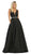 May Queen - Illusion Plunging Neck Sleeveless Satin A-Line Gown MQ1683 - 1 pc Ivory In Size 16 Available