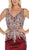 May Queen - MQ1608 Sleeveless Metallic Lace Trumpet Gown In Red