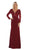 May Queen - MQ1630 Lace Appliqued Plunging V-Neck Gown In Red