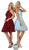 May Queen - MQ1658 Lace Applique Illusion Scoop Neck Cocktail Dress In Red and Blue