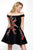 Blush - 11628 Floral Embroidered Off-Shoulder Velvet A-line Dress