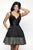 Intrigue - 495 Embellished V-neck Mikado A-line Dress