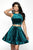 Blush - 11625 Embellished Two Piece Halter Velvet A-line Dress