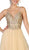 May Queen - Embellished Deep V-neck A-line Gown MQ1669 - 1 pc Navy/Silver In Size 12 Available