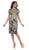 May Queen - Embroidered Short Sleeve Column Formal Dress