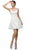 Dancing Queen - 9476 Jeweled Cap Sleeve Sweetheart Satin Cocktail Dress