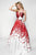 Blush by Alexia Designs - 11640 Plunging  V-Neck Petal Print Ballgown