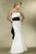 Alexia Designs - IB10 Strapless Ruched Mermaid Bridal Gown In White and Black