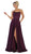 May Queen - MQ1642 Halter Neck Tie String Back A-Line Satin Gown In Purple